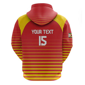Custom Zimbabwe Cricket Hoodie Come On Chevrons - African Pride