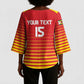 Custom Zimbabwe Cricket Kimono Sleeve Blouse Go Chevrons Go