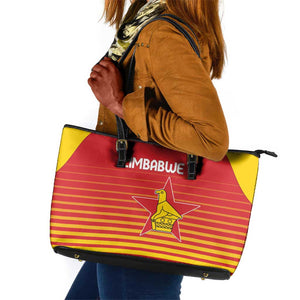 Zimbabwe Cricket Leather Tote Bag Come On Chevrons - African Pride