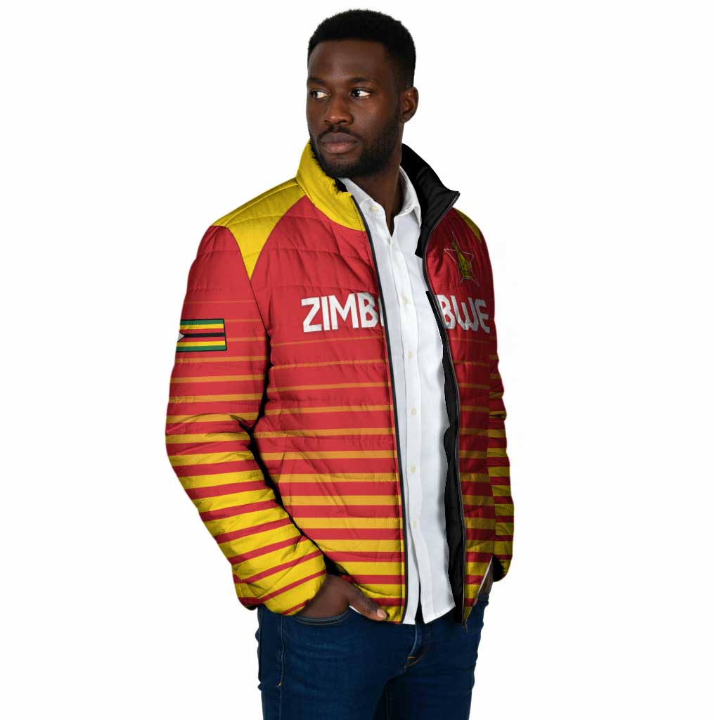 Custom Zimbabwe Cricket Padded Jacket Go Chevrons Go