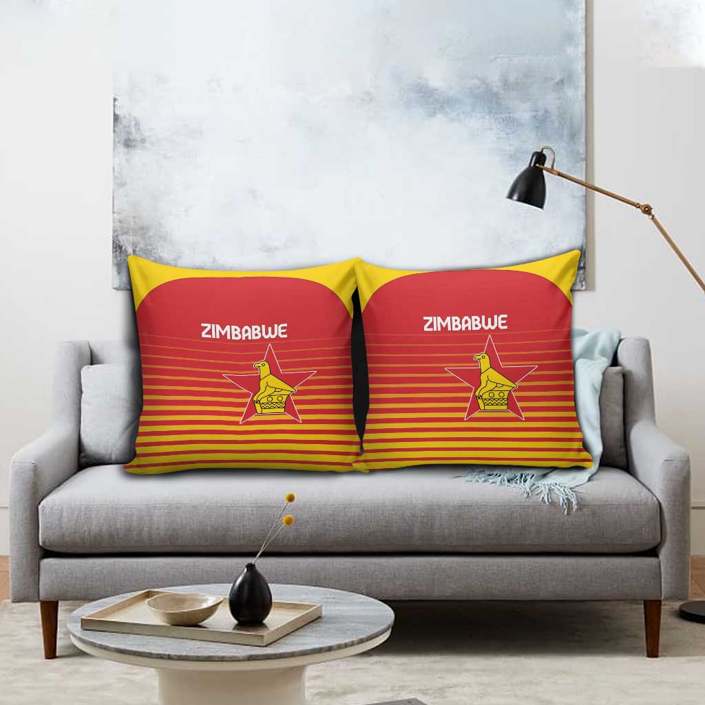 Zimbabwe Cricket Pillow Cover Go Chevrons Go