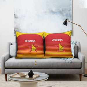 Zimbabwe Cricket Pillow Cover Go Chevrons Go