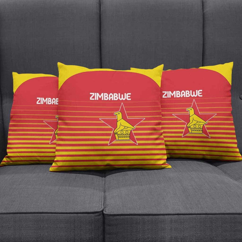 Zimbabwe Cricket Pillow Cover Go Chevrons Go