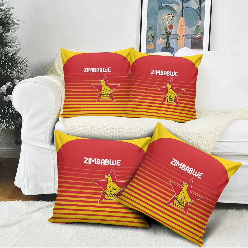 Zimbabwe Cricket Pillow Cover Go Chevrons Go