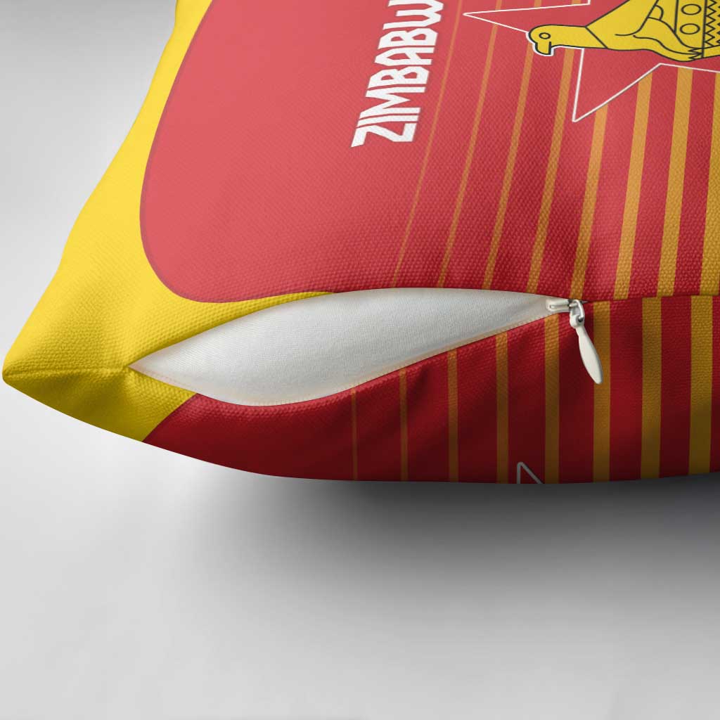 Zimbabwe Cricket Pillow Cover Go Chevrons Go