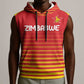 Custom Zimbabwe Cricket Sleeveless Hoodie Come On Chevrons - African Pride