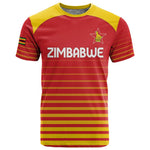 Custom Zimbabwe Cricket T shirt Come On Chevrons - African Pride