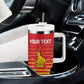 Custom Zimbabwe Cricket Tumbler With Handle Come On Chevrons - African Pride
