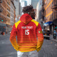 Custom Zimbabwe Cricket Zip Hoodie Come On Chevrons - African Pride