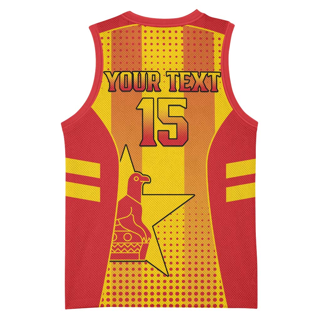 Custom Zimbabwe Cricket Basketball Jersey Sporty Style LT15
