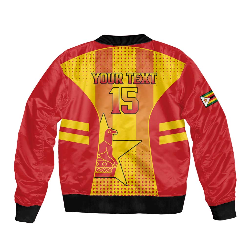 Custom Zimbabwe Cricket Bomber Jacket Sporty Style - African Pride