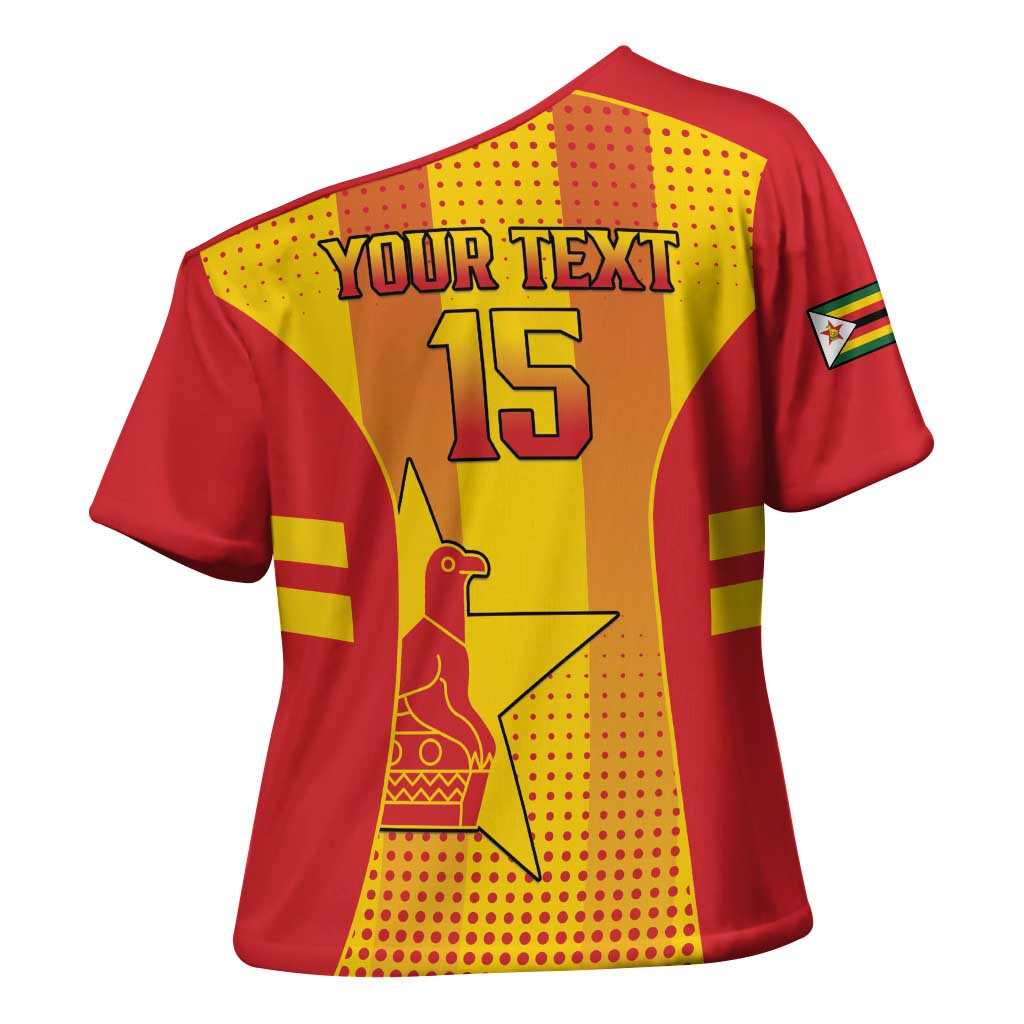 Custom Zimbabwe Cricket Cross Shoulder Shirt Go Champions