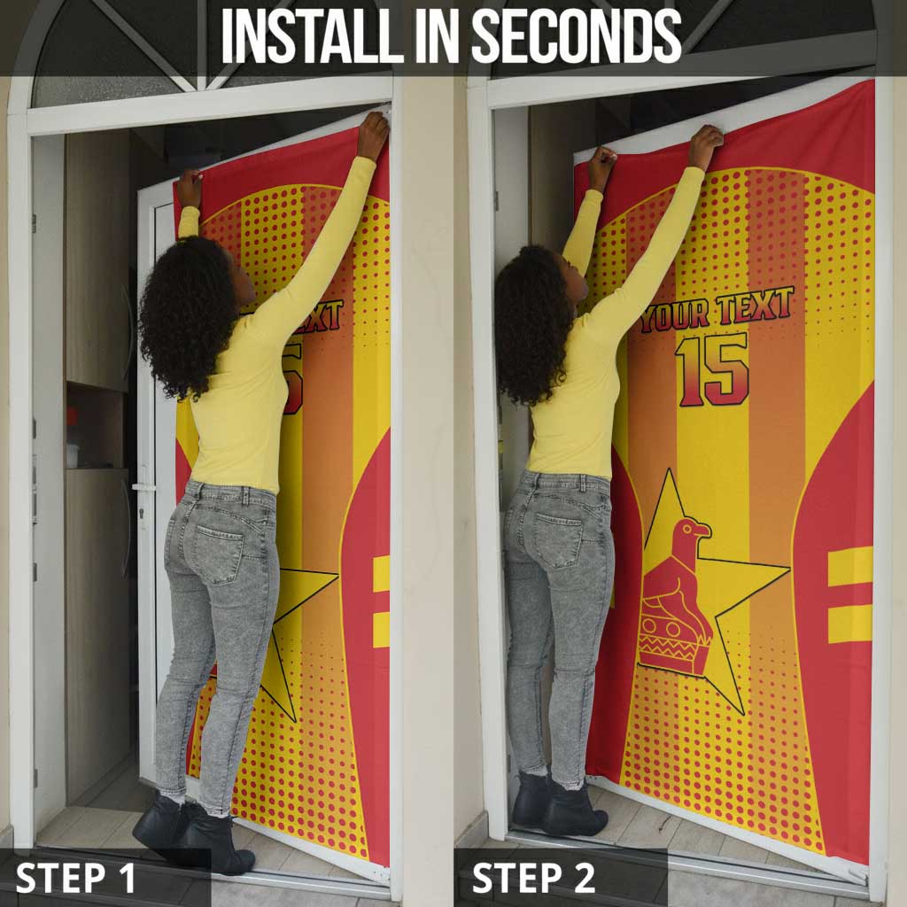 Custom Zimbabwe Cricket Door Cover Go Champions