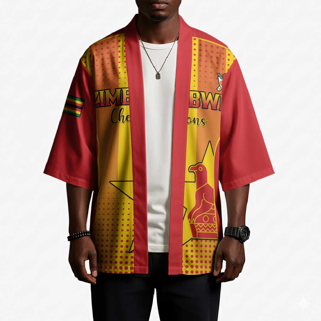Custom Zimbabwe Cricket Kimono Go Champions