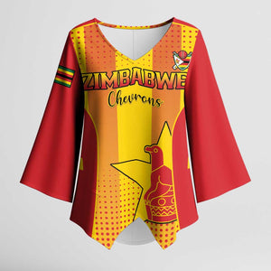 Custom Zimbabwe Cricket Kimono Sleeve Blouse Go Champions