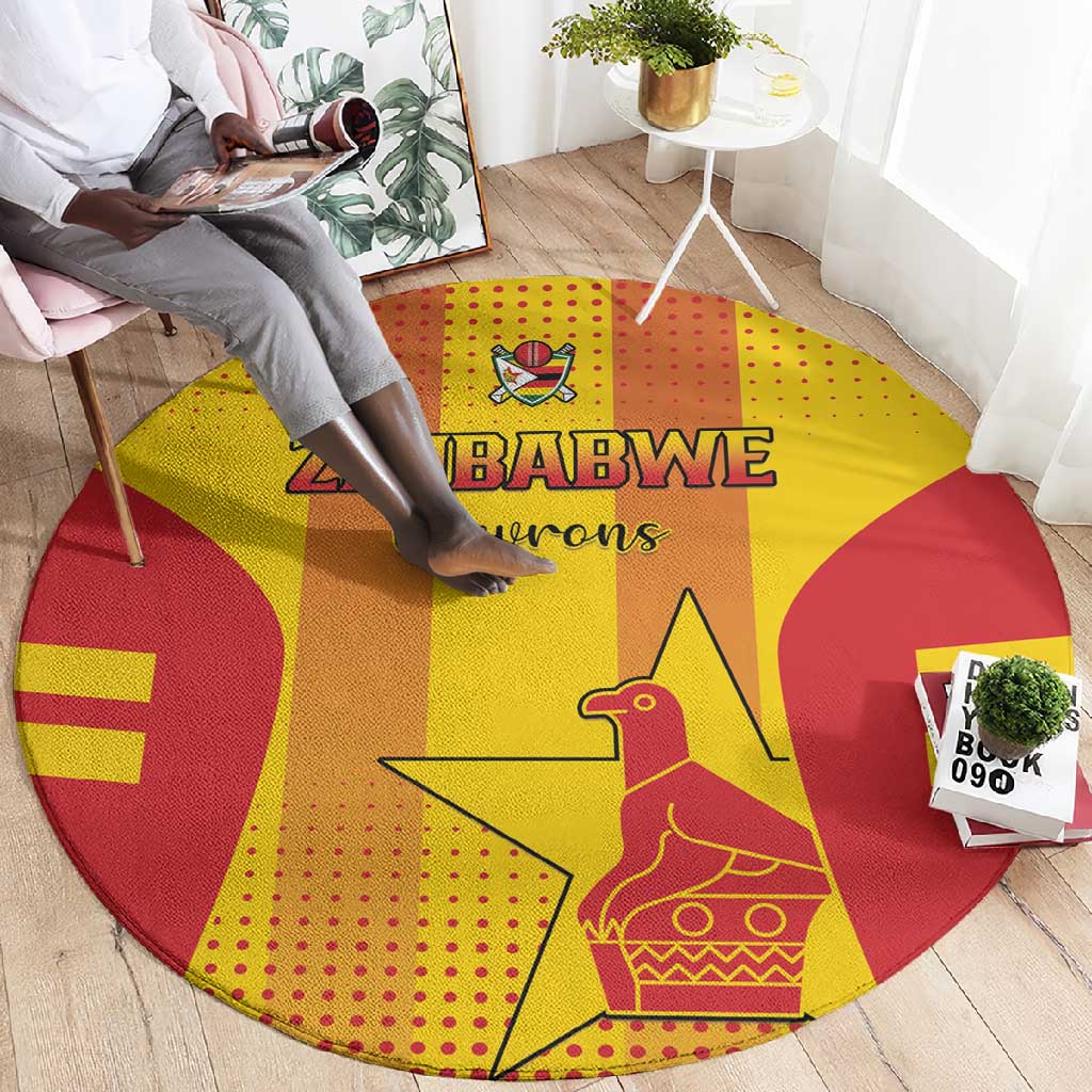 Zimbabwe Cricket Round Carpet Sporty Style LT15