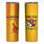 Custom Zimbabwe Cricket Skinny Tumbler Sporty Style - African Pride