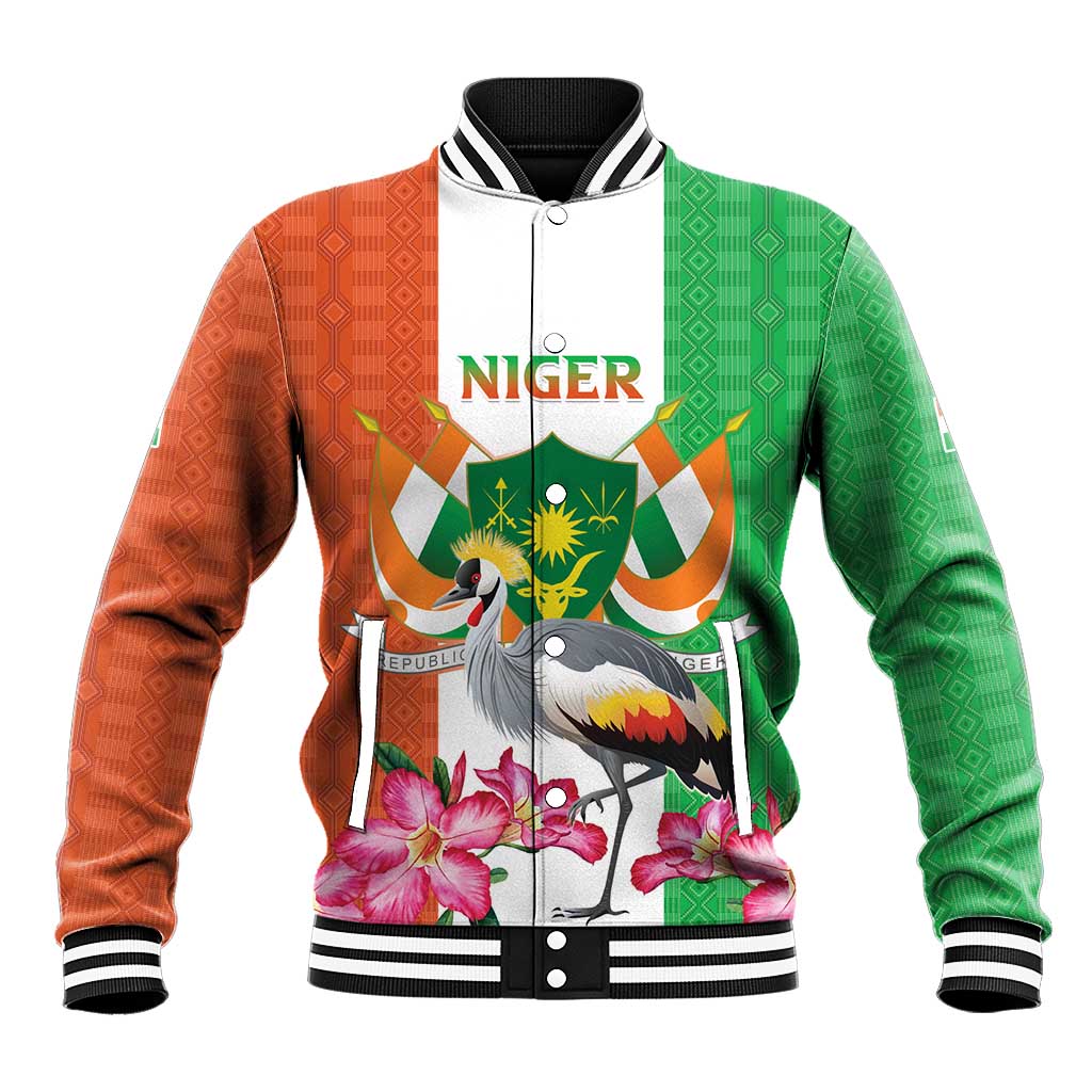 Afro Niger Sannu Baseball Jacket Coat Of Arms - African Pattern