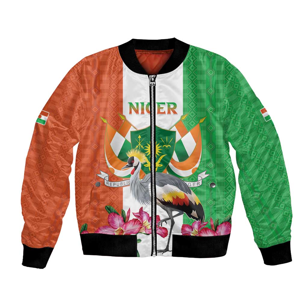 Afro Niger Sannu Bomber Jacket Coat Of Arms - African Pattern