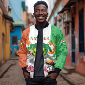 Afro Niger Sannu Bomber Jacket Coat Of Arms - African Pattern