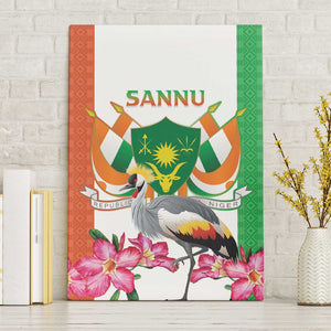 Afro Niger Sannu Canvas Wall Art Coat Of Arms - African Pattern