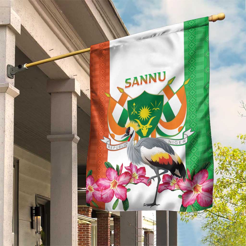 Afro Niger Sannu Garden Flag Coat Of Arms - African Pattern