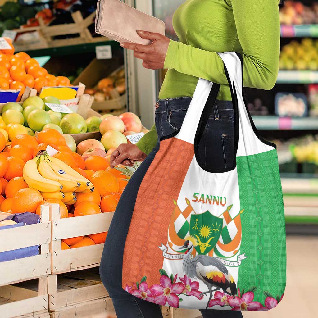 Afro Niger Sannu Grocery Bag Coat Of Arms - African Pattern