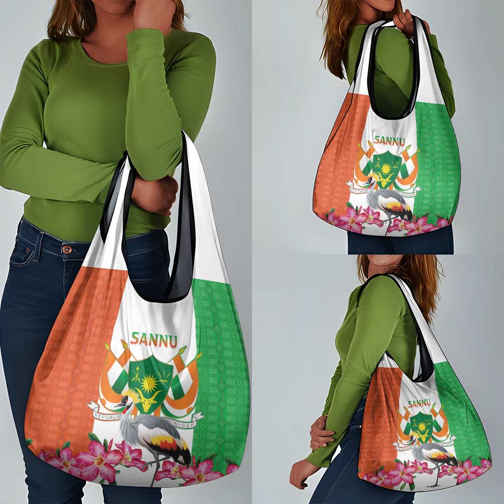 Afro Niger Sannu Grocery Bag Coat Of Arms - African Pattern