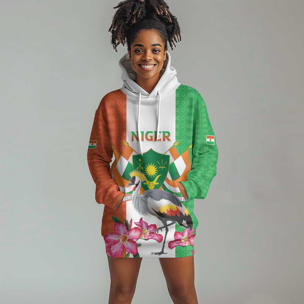 Afro Niger Sannu Hoodie Dress Coat Of Arms - African Pattern