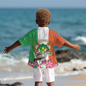 Afro Niger Sannu Kid Hawaiian Shirt Coat Of Arms - African Pattern