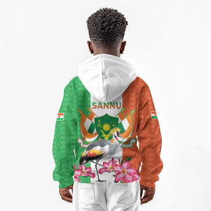 Afro Niger Sannu Kid Hoodie Coat Of Arms - African Pattern