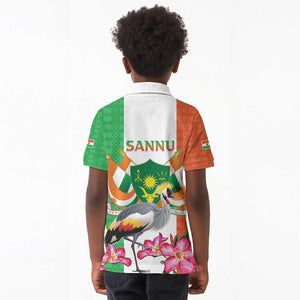 Afro Niger Sannu Kid Polo Shirt Coat Of Arms - African Pattern