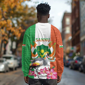 Afro Niger Sannu Long Sleeve Shirt Coat Of Arms - African Pattern