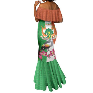 Afro Niger Sannu Mermaid Dress Coat Of Arms - African Pattern