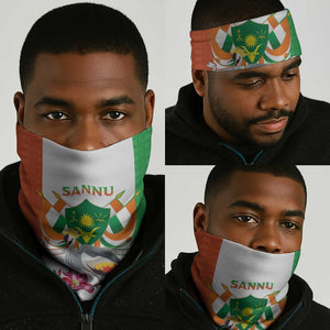 Afro Niger Sannu Neck Gaiter Coat Of Arms - African Pattern LT15