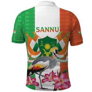 Afro Niger Sannu Polo Shirt Coat Of Arms - African Pattern