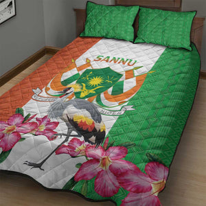 Afro Niger Sannu Quilt Bed Set Coat Of Arms - African Pattern