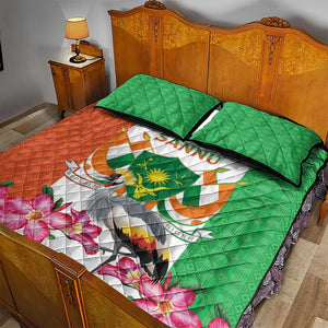 Afro Niger Sannu Quilt Bed Set Coat Of Arms - African Pattern