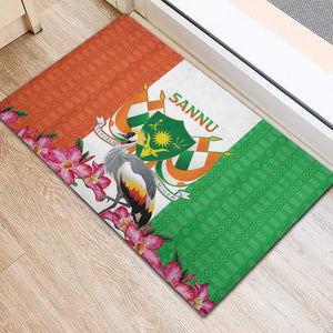 Afro Niger Sannu Rubber Doormat Coat Of Arms - African Pattern