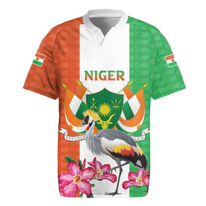 Afro Niger Sannu Rugby Jersey Coat Of Arms - African Pattern