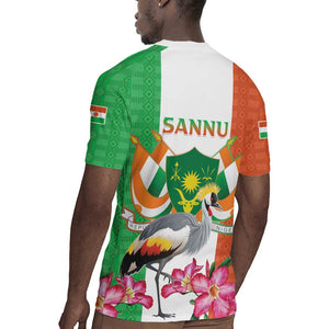 Afro Niger Sannu Rugby Jersey Coat Of Arms - African Pattern