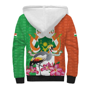 Afro Niger Sannu Sherpa Hoodie Coat Of Arms - African Pattern