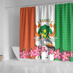 Afro Niger Sannu Shower Curtain Coat Of Arms - African Pattern