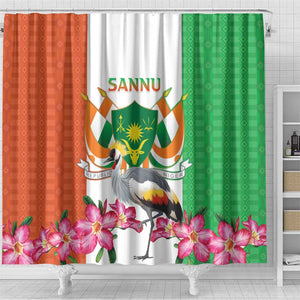 Afro Niger Sannu Shower Curtain Coat Of Arms - African Pattern