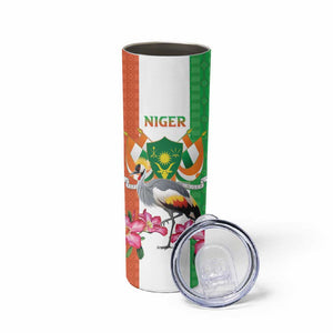 Afro Niger Sannu Skinny Tumbler Coat Of Arms - African Pattern