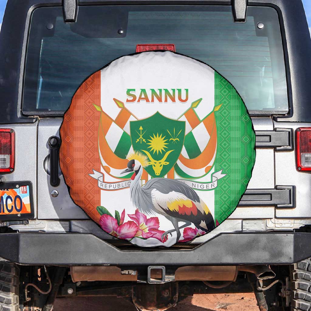 Afro Niger Sannu Spare Tire Cover Coat Of Arms - African Pattern