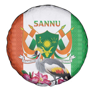 Afro Niger Sannu Spare Tire Cover Coat Of Arms - African Pattern