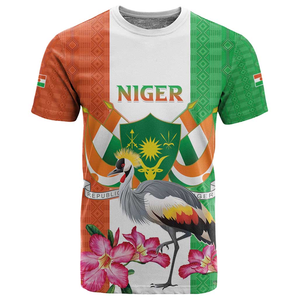 Afro Niger Sannu T shirt Coat Of Arms - African Pattern