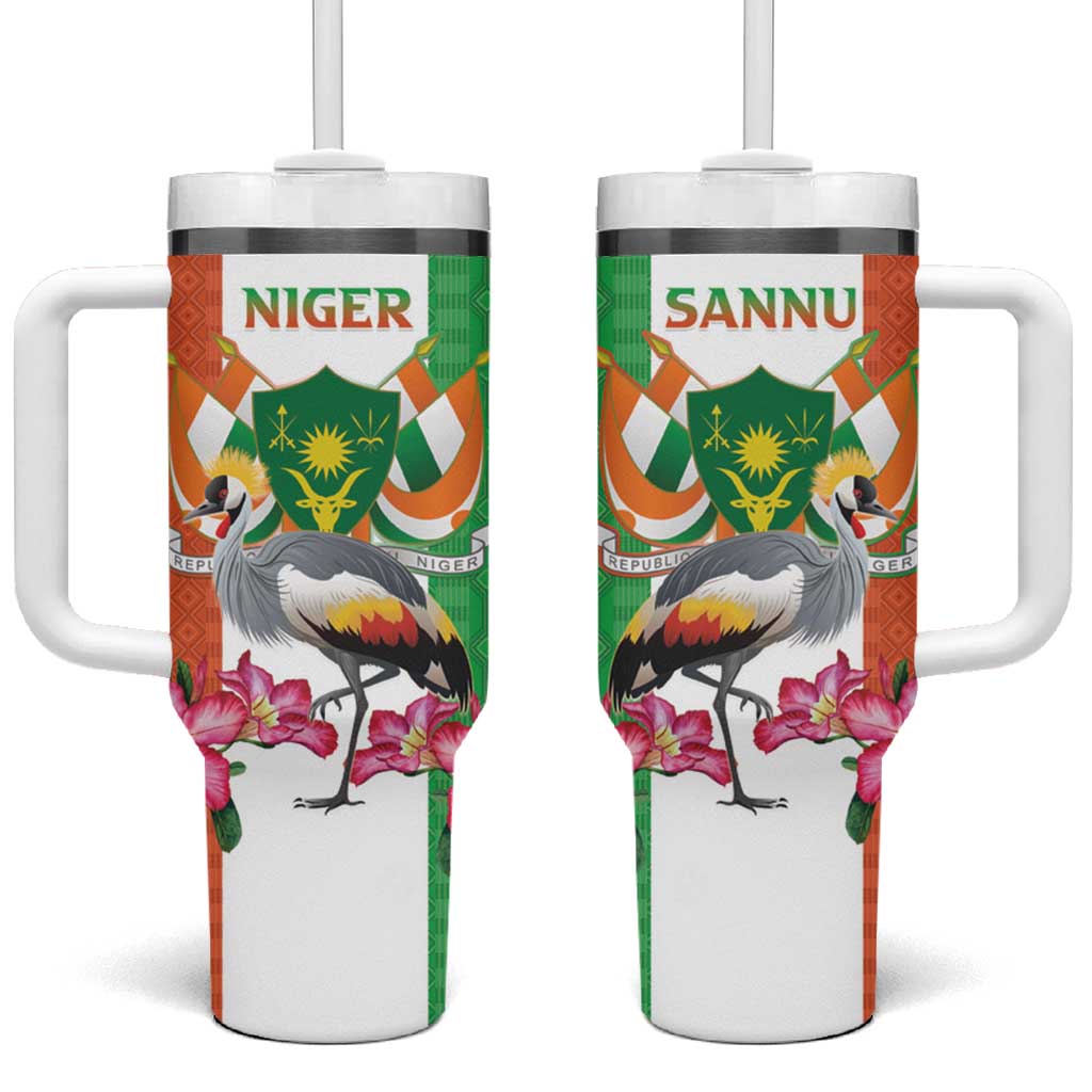 Afro Niger Sannu Tumbler With Handle Coat Of Arms - African Pattern