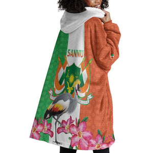 Afro Niger Sannu Wearable Blanket Hoodie Coat Of Arms - African Pattern